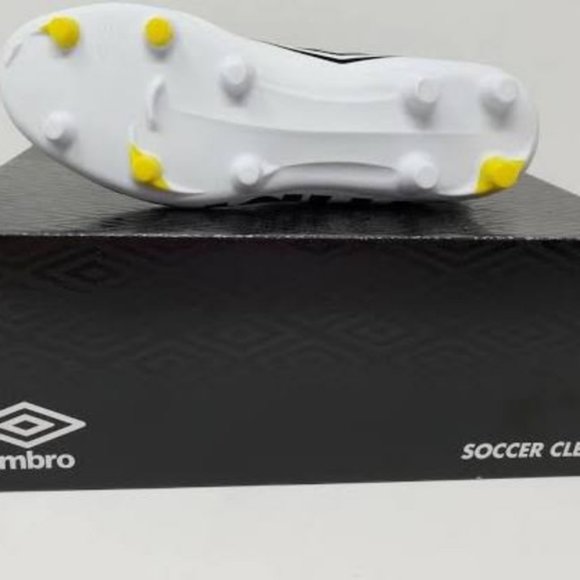 Umbro Pivot Kids Soccer Cleats Black/White/Yellow - Picture 9 of 10
